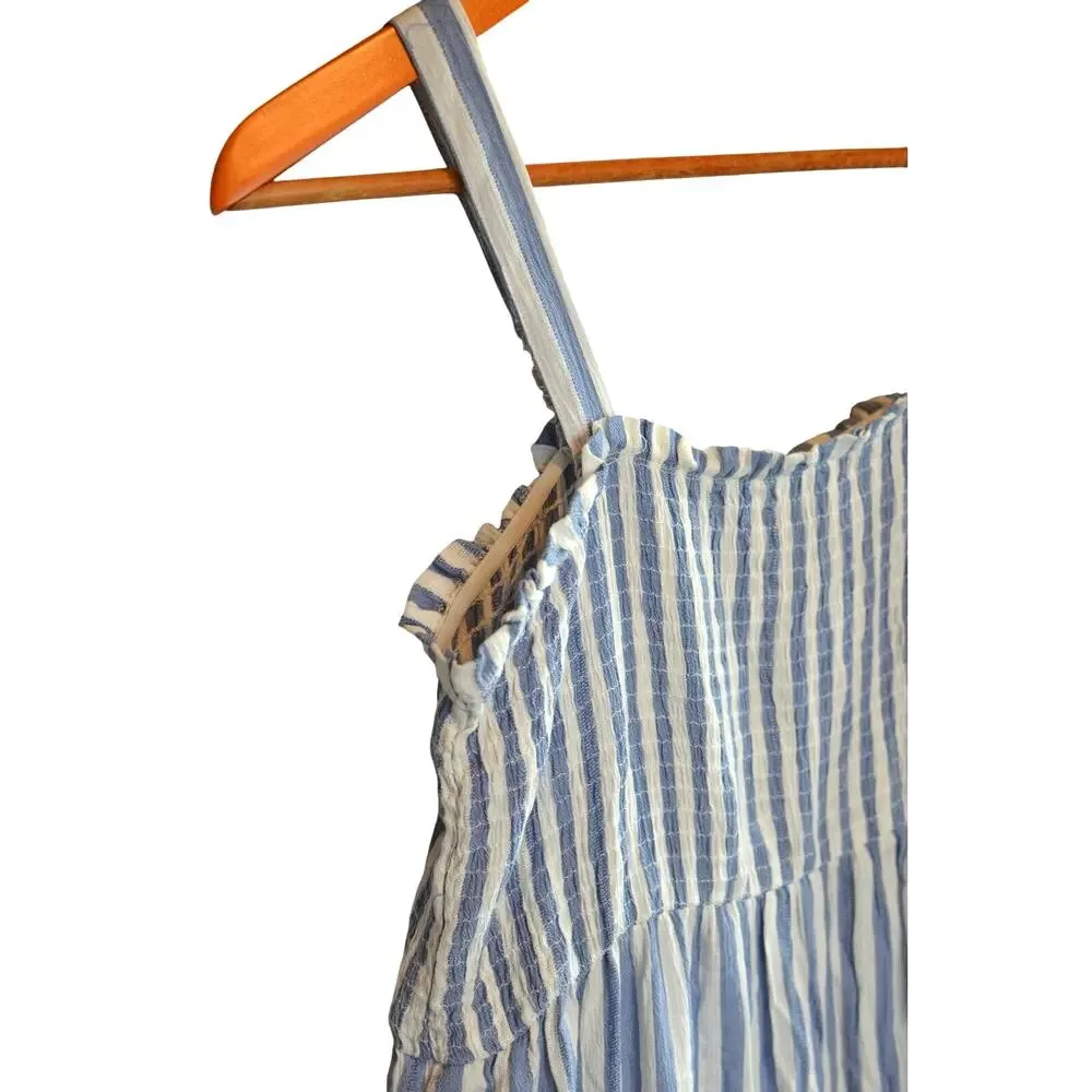 Raviya Women's Tiered Striped Dress Cover-Up In Chambray Stripe